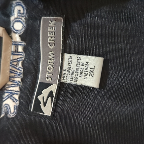 Storm Creek Go Hawks #12 1/4 Zip Wind Shirt w Zip Off Sleeves Tan Black NWT - Picture 5 of 14
